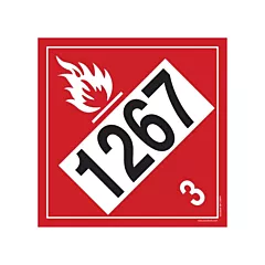 Accuform Signs Plaque-étiquette TMD 1267 pour liquide inflammable pétrole brut