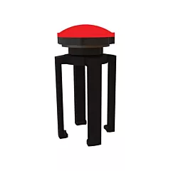 Banner Stakes PLUS Barrier System Strobe Light Bracket & Red Strobe Light, Black (PL4140)