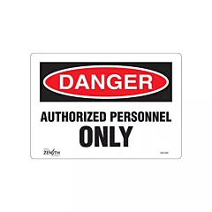 Zenith Safety Products Enseigne «Authorized Personnel Only»