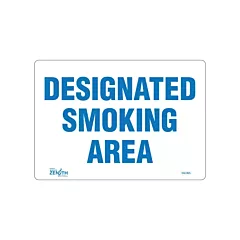 Zenith Safety Products Enseigne «Designated Smoking Area»