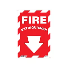 Zenith Safety Products Enseigne avec flèche vers le bas «Fire Extinguisher»