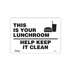 Zenith Safety Products Enseigne «This Is Your Lunchroom»