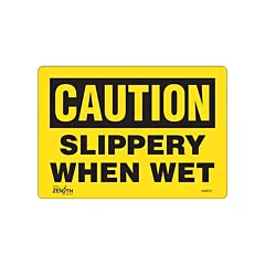 Zenith Safety Products Enseigne «Slippery When Wet»