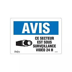 Zenith Safety Products Enseigne «Ce Secteur est Sous Surveillance»