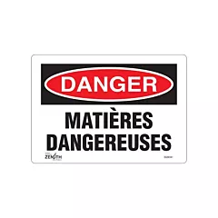 Zenith Safety Products Enseigne «Matières Dangereuses»