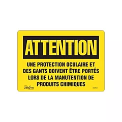 Zenith Safety Products Enseigne «Protection Oculaire»
