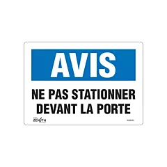Zenith Safety Products Enseigne «Ne Pas Stationner»