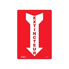 Zenith Safety Products Enseigne avec flèche «Extincteur»