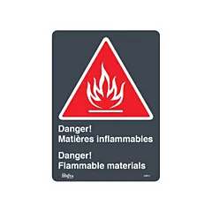 Zenith Safety Products Enseigne «Flammable Materials/Matières Inflammables»