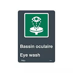 Zenith Safety Products Enseigne «Bassin Oculaire/Eye Wash»