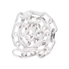 Mr. Chain 25' Plastic Chain Barrier, White (30001-25)