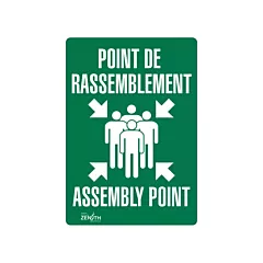 Zenith Safety Products Enseigne «Point de rassemblement/Assembly Point»