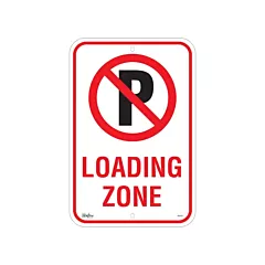 Zenith Safety Products Enseigne Stationnement interdit «Loading Zone», 18