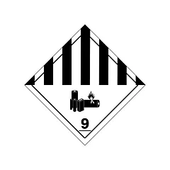 Accuform Signs Étiquettes de manutention de matières dangereuses du département des Transports, 4