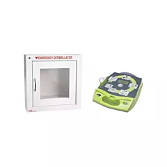 Zoll AED Plus® Defibrillator with Alarmed Flush Wall Cabinet