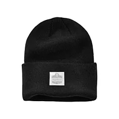 Ergodyne N-Ferno® Rib Knit Beanie Hat, Acrylic, Unlined, Black, One Size (16808)