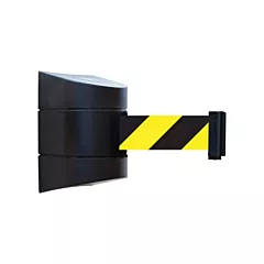 Tensator Tensabarrier® Wall Unit, 30', Steel, Black/Yellow, Black and Yellow, Blank (897-30-S-33-NO-D4X-C)