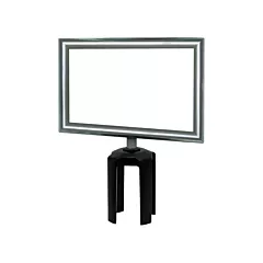 Tensator Porte-enseigne horizontal robuste avec adaptateur pour poteaux Tensabarrier(MD)