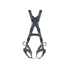 MSA V-Fit Full Body Harness, Work Positioning/Ladder Climbing/Descent Control/Fall Arrest, ADLP, 400 lbs., Medium/Large, Back - Front - Side (10195046)