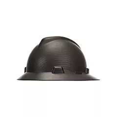 MSA V-Gard® Hydro Dip Full Brim Hard Hat, Ratchet, Black, Non-Vented, CSA Type 1/ANSI Type I, ANSI Class E (10204786)