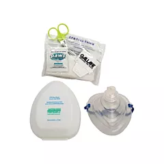 CPR Pocket Face Mask & Accessories Kit, Reusable Mask, Class 2