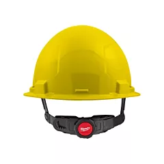 Milwaukee Casque de sécurité à bord avant avec coiffe à 6 points, Rochet, Jaune, Non ventilé, CSA type 1/ANSI type I, ANSI classe E/CSA classe E (48-73-1122)
