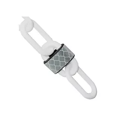 Mr. Chain Barrière avec chaîne en plastique réfléchissante de 100 pi, Blanc (52001-100)