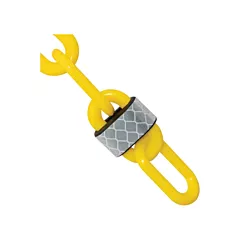 Mr. Chain 100' Reflective Plastic Chain Barrier, Yellow (52002-100)