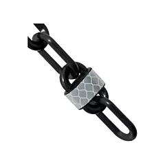 Mr. Chain 25' Reflective Plastic Chain Barrier, Black (52003-25)