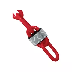 Mr. Chain Barrière avec chaîne en plastique réfléchissante de 25 pi, Rouge (52005-25)