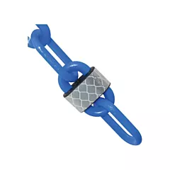 Mr. Chain Barrière avec chaîne en plastique réfléchissante de 25 pi, Bleu (52006-25)