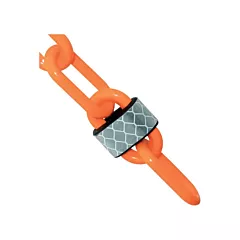 Mr. Chain 25' Reflective Plastic Chain Barrier, Orange (52012-25)
