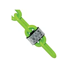 Mr. Chain 25' Reflective Plastic Chain Barrier, Green (52014-25)
