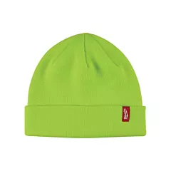 Milwaukee Tuque à revers haute visibilité, Polyester, Vert, Taille unique (503HV)