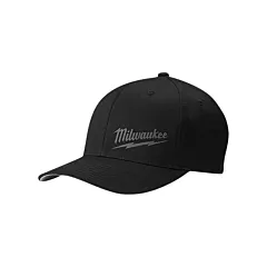 Milwaukee Flexfit® Fitted Hat, Poly-Cotton, Black (504B-LXL)