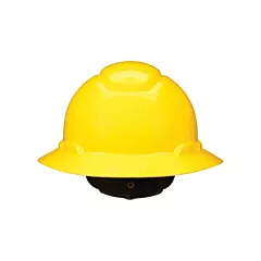 3M Casque de sécurité à bordure complète SecureFit(MC) H-800, Rochet, Jaune, Non ventilé, CSA type 1/ANSI type I, CSA classe E/CSA classe G/ANSI classe E/ANSI classe G (H-802SFR-UV)