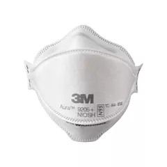 3M Aura™ Particulate Respirator, NIOSH, Low Profile/One Size, Flat Fold, Without, N95 (9205PH-10-DCCA)