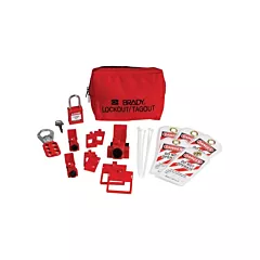 Brady Electrical Lockout Tagout Kit with Nylon Safety Padlock in Pouch, Circuit Breaker (153669)