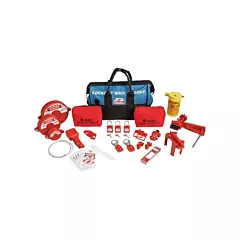 Brady Lockout Tagout Kit with Nylon Safety Lockout Padlocks in Duffel Bag, 31 No. of Components Included, Electrical/Valve (153672)