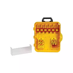 Brady Lockout Station with Keyed Different Nylon Safety Lockout Padlocks