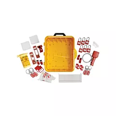 Brady Electrical Lockout Station with Keyed Different Nylon Safety Lockout Padlocks, Included, Plastic, 60 Padlock Capacity (153685)