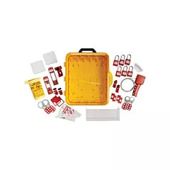 Brady Electrical Lockout Station with Keyed Alike Nylon Safety Lockout Padlocks, Included, Plastic, 55 Padlock Capacity (153686)