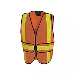 Pioneer Veste de sécurité à maille polyvalente, Orange haute visibilité, Jaune et argent, Taille unique, Polyester, Aucune (V1030450-O/S)