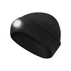 Pioneer Knit Toque with LED Headlight, Acrylic, Fleece, Black, One Size (V4020940-O/S)