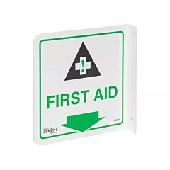 Zenith Safety Products Enseigne à projection sur 90° « First Aid », 8