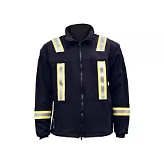 IFR Workwear Veste FR rayée en molleton à fermeture à glissière complète