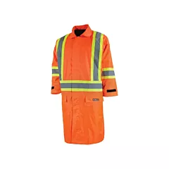 10/4-Job Long Rain Jacket with Detachable Hood