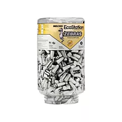 Moldex Zebras™ Disposable Earplugs Refill for EcoStation®  Earplug Dispenser, Uncorded, 33 NRR dB, One-Size, ANSI S3.19-1974/CSA Class AL, Bulk - Canister (6710)