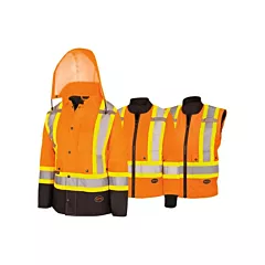 Pioneer Manteau 7 en 1 imperméable pour femmes avec capuchon