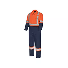 Pioneer 2-Tone Safety Coveralls with Zipper Closure
